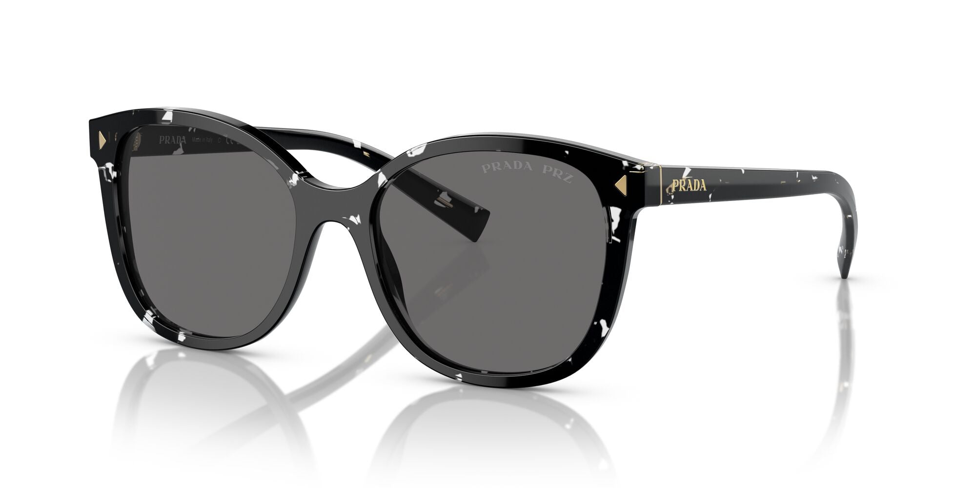 PRADA, 0PR 22ZS, 15S5Z1 Black Crystal Tortoise, 53